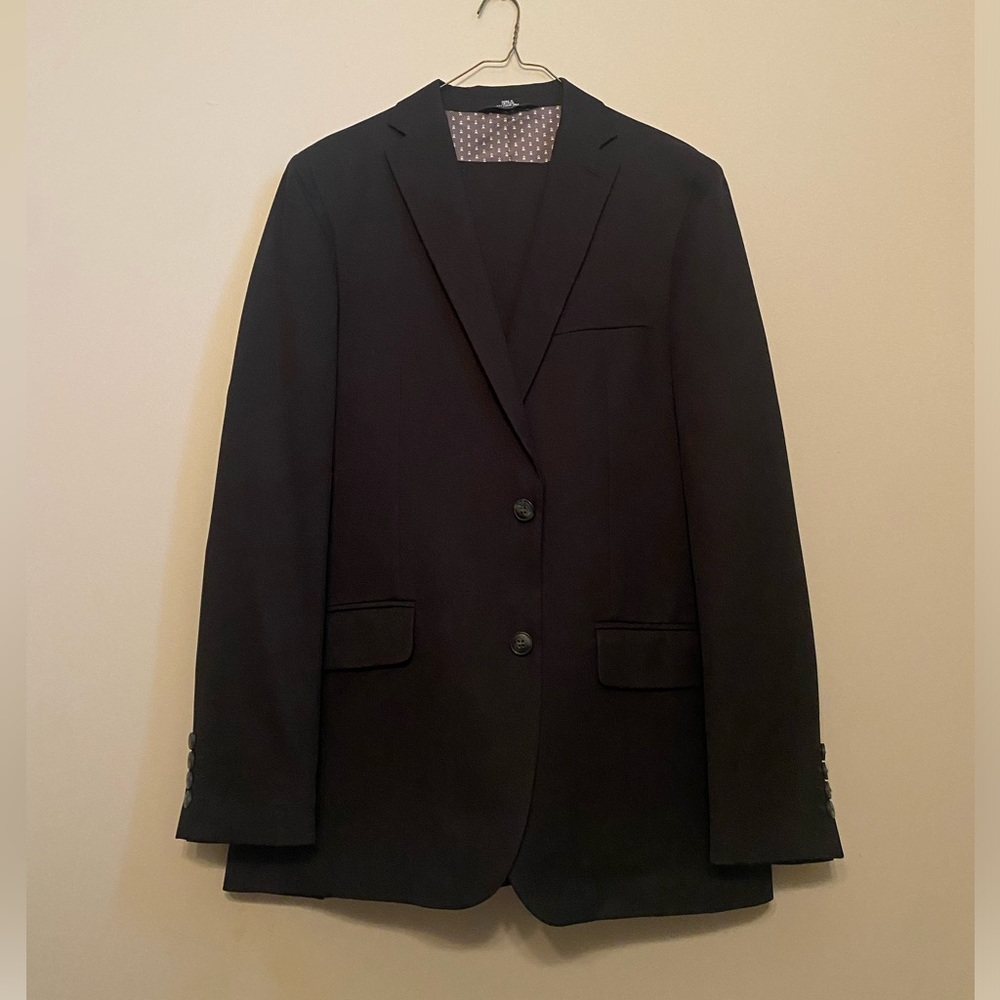 Haggar Mens Black Suit